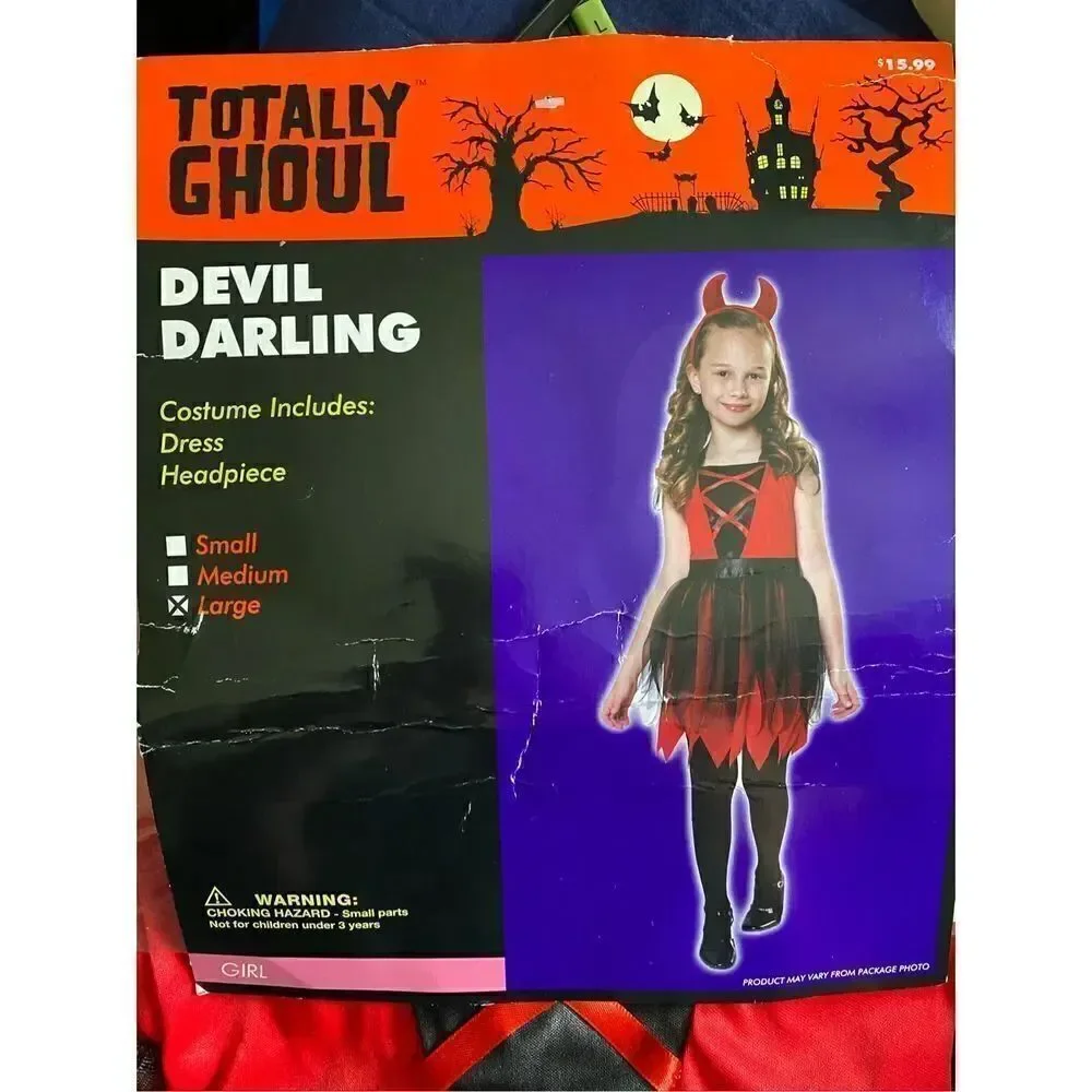 Totally ghoul NWT girls devil darling Halloween costume/child size large￼